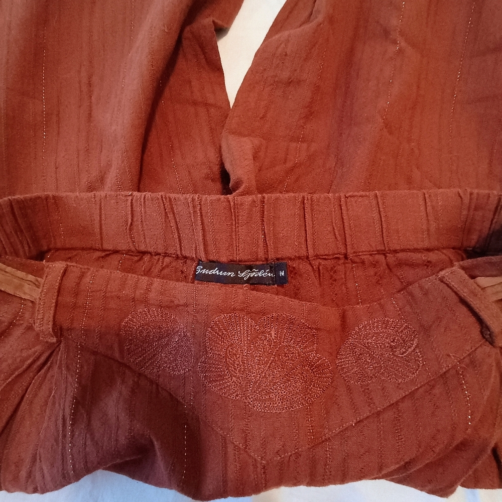 Gudrun Sjoden Vintage Brown Pants Medium - Picture 6 of 11
